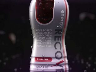 Render 3D napoju izotonicznego Recover